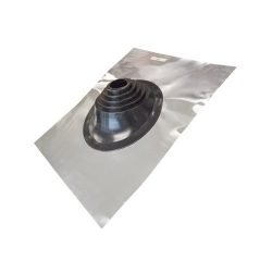 Dakplaat alu 0-45° met EPDM mof 80-200 mm zwart