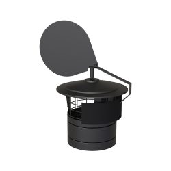 Draaikap Ø 175 mm Dubbelwandig geïsoleerd RAL9004