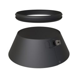 Stormkraag incl. siliconen afdichting EW 150 mm en DW 100 mm mat zwart