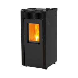 Pelletkachel ASPE 8 kW, staal. Kleur: zwart.