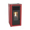 Pelletkachel AUDAX 6 kW. Kleur: bordeaux.