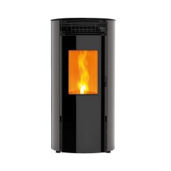 Pelletkachel ERISTE 10 kW, staal. Kleur: zwart.