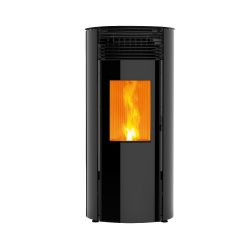 Pelletkachel ERISTE 12 kW, staal. Kleur: zwart.