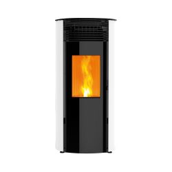 Pelletkachel ERISTE 12 kW, staal. Kleur: wit.