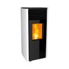 Pelletkachel ARA 14 kW, glas. Kleur: wit.