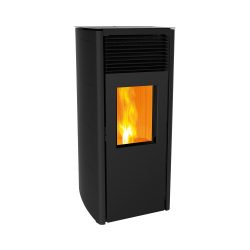 Pelletkachel ARA 14 kW, staal. Kleur: zwart.