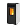 Pelletkachel ASPE 10 kW, staal. Kleur: wit.