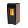 Pelletkachel ASPE 14 kW, staal. Kleur: roestbruin.