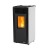 Pelletkachel ASPE 14 kW, staal. Kleur: wit.