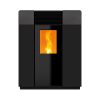 Pelletkachel NUMA 8 kW glas. Kleur: zwart.